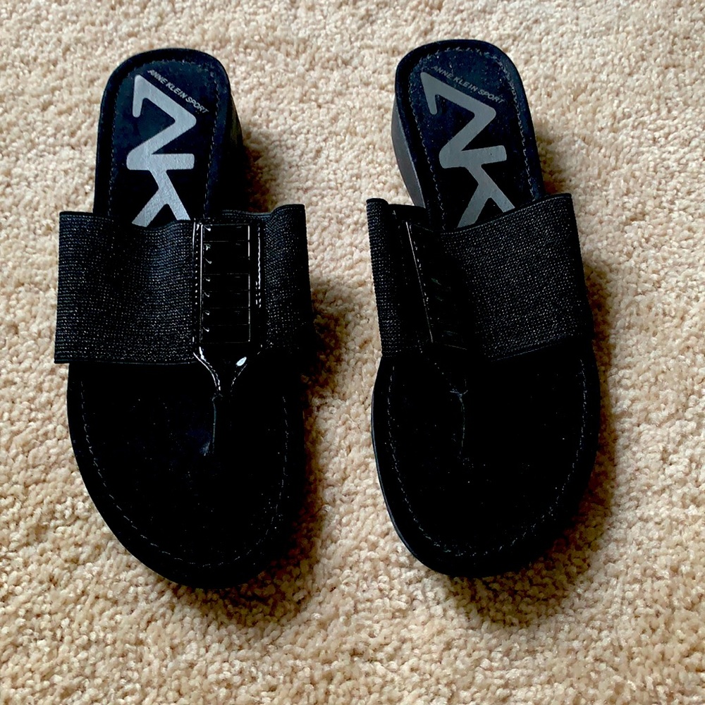 Black Anne Klein sport sandals
